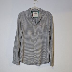 VANS Men's Casual Striped Shirt - Gray